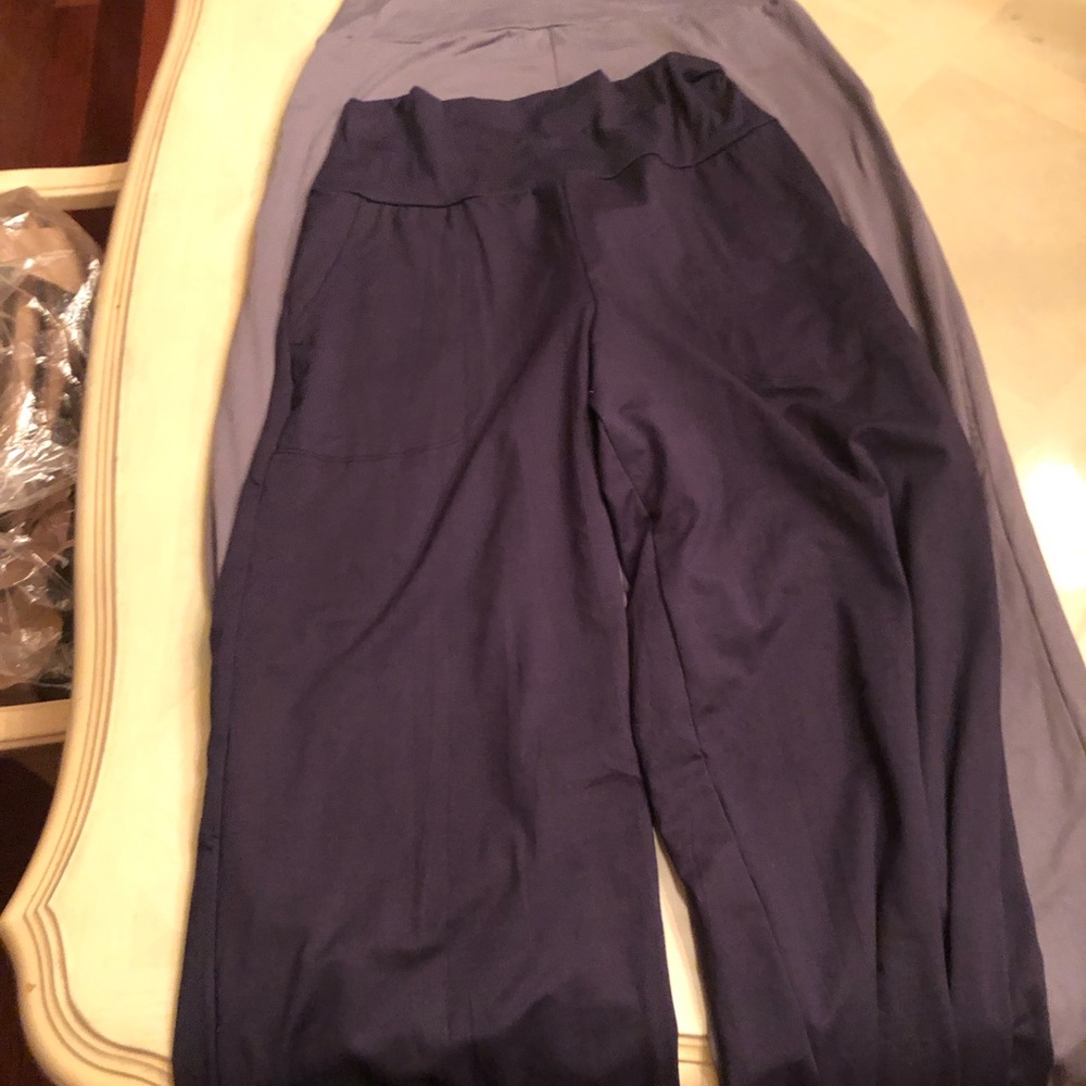 Women's Navy Wide-Leg Lounge Pants